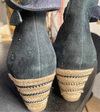 Sandalias cuña Tamaris Talla 39 Azul Marino