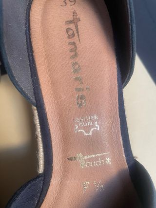Sandalias cuña Tamaris Talla 39 Azul Marino