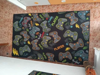 Pacchetto Tende, Tappeto e Cuscini Gamer