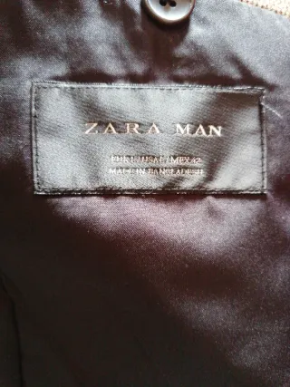 Americana Zara Hombre Talla 42 Marrón