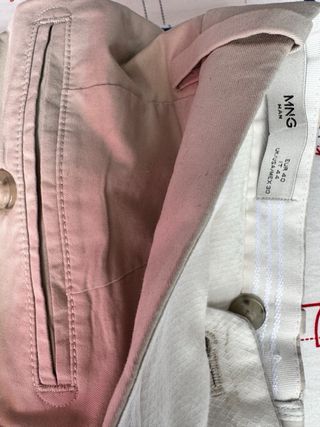 Pantalón Chino Mango Talla 40 Beige