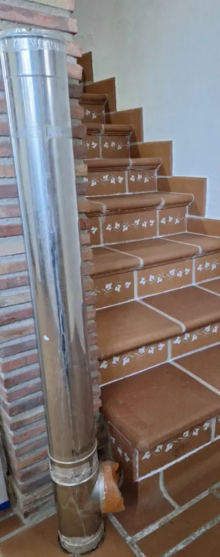 Tubo chimenea acero inoxidable evacuación gases