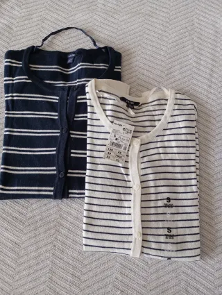 Lote 2 cardigans rebecas Kiabi rayas S/36