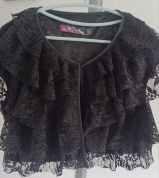 Bolero Zara encaje negro Talla M
