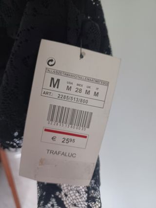 Bolero Zara encaje negro Talla M