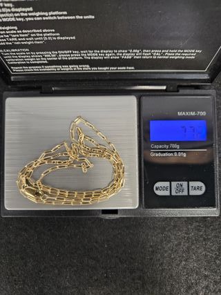 Cadena de Oro 18K, Bilbao Larga, 7,72gr, 66cm