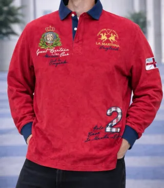 ¡¡OFERTA!! Talla L Polo La Martina Manga Larga