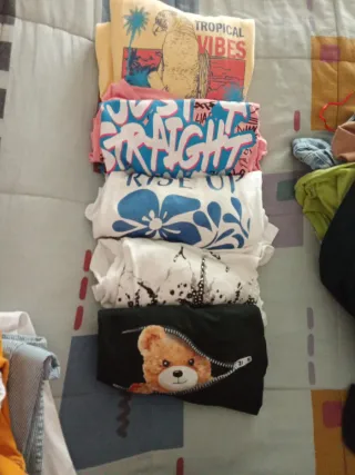 Lote 5 Camisas Manga Corta Poco Usadas