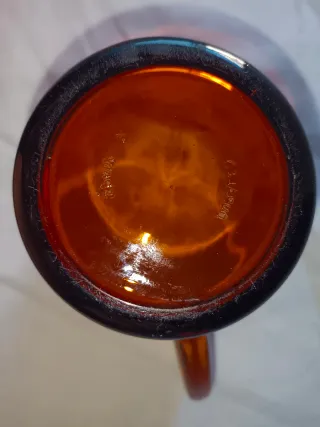 Jarra de cristal ámbar Duralex antigua