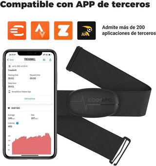 COOSPO H6 Banda de Frecuencia Cardiaca 4.0 Ant+