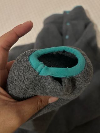 Forro polar Patagonia gris y turquesa