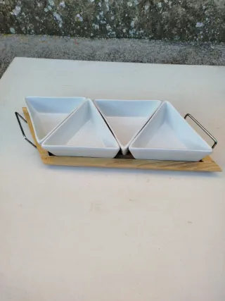 Conjunto vajilla porcelana y cristal