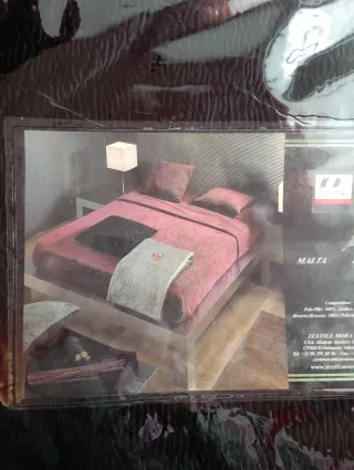 Manta/Colcha Cama 135cm Negro Brillante