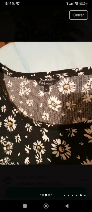 Vestido corto estampado flores Y regalo camiseta!