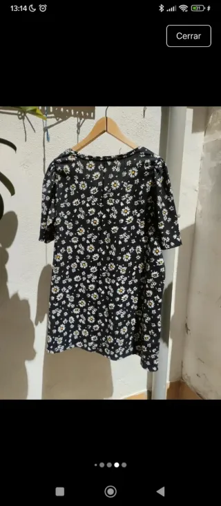 Vestido corto estampado flores Y regalo camiseta!