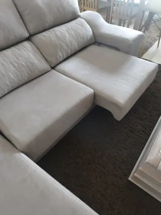 Sofá modular beige y marrón