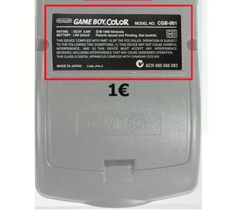 Copertura per batteria Game Boy Color trasparente