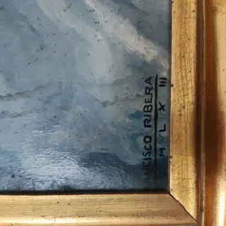 Cuadro óleo firmado Ribera, vintage