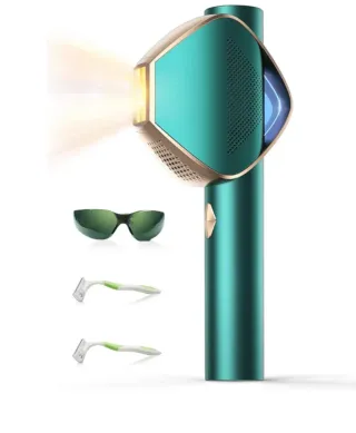 Depiladora IPL con gafas y cuchillas