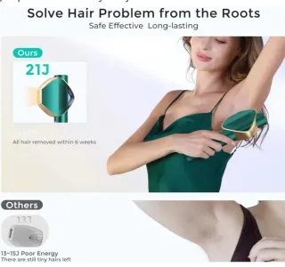 Depiladora IPL con gafas y cuchillas