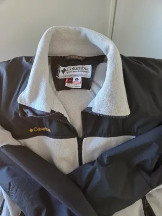 Chaqueta Columbia Hombre Negra y Gris