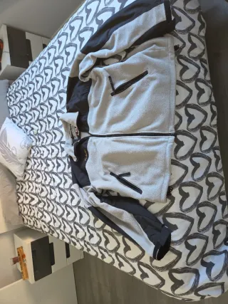 Chaqueta Columbia Hombre Negra y Gris