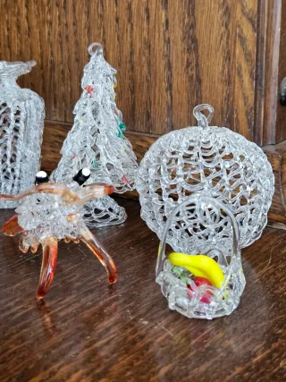 Lotto 13 Oggetti Vetro Vintage Collezione