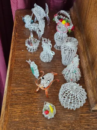 Lotto 13 Oggetti Vetro Vintage Collezione