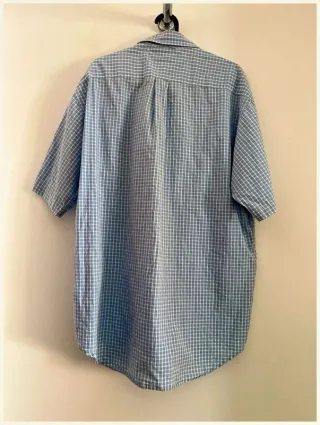 Camisa Tommy Hilfiger cuadros azul y blanco