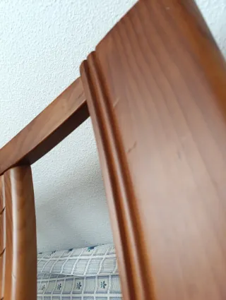 Juego 2 sillas provenzal madera y tela