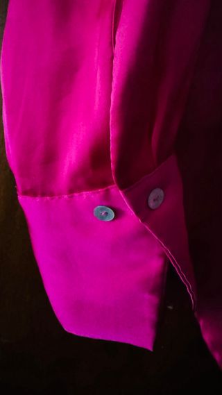 Camisa satinada Zara rosa