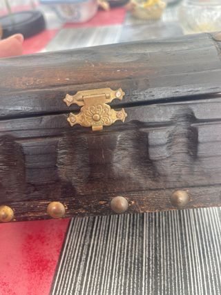 Baúl joyero madera y dorado