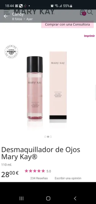 Desmaquillador de Ojos Mary Kay 110 ml