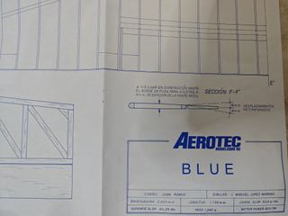 Plano Aeromodelismo Velero RC BLUE - Juan Ramo