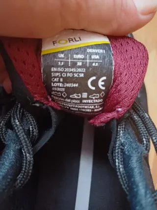 Zapatos de seguridad Forli Talla 38