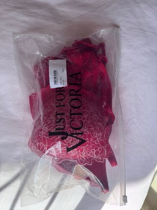 Conjunto lencería encaje rojo