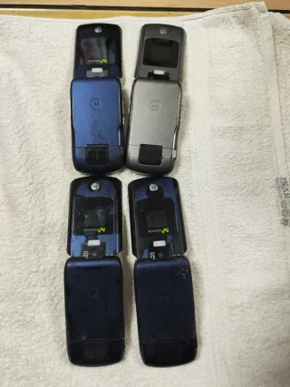 4 Motorola Antiguos (Azul/Plata) V3x