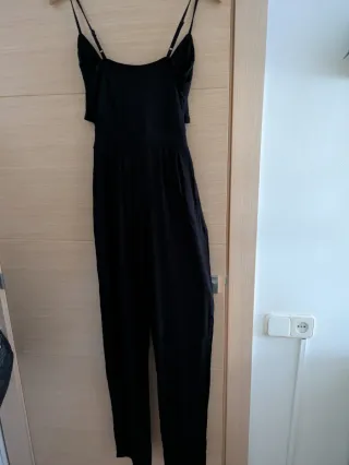 Mono largo negro espalda anudada