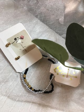 Comunion Cumpleaños Conjunto Pulseras y Pendientes