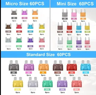 Kit Surtido Fusibles Coche 180 Piezas