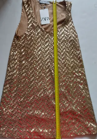 Vestido fiesta lentejuelas Zara Talla S