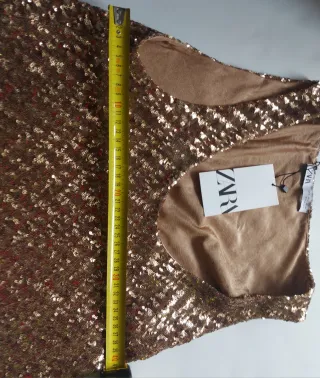 Vestido fiesta lentejuelas Zara Talla S