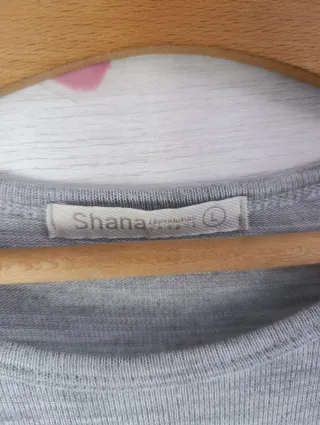 Jersey gris y blanco mujer