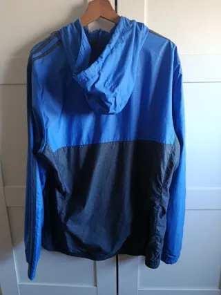 Chaqueta Adidas Talla L Azul y Gris