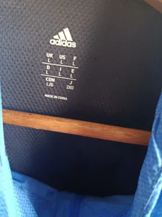 Chaqueta Adidas Talla L Azul y Gris