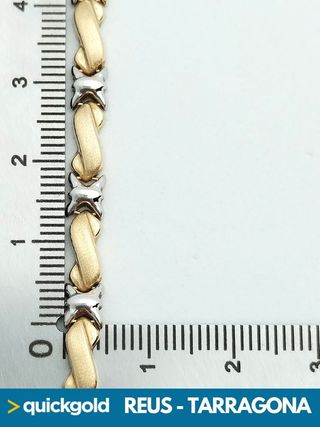 035-02-00688 GARGANTILLA ORO BICOLOR DE 18K ONDAS