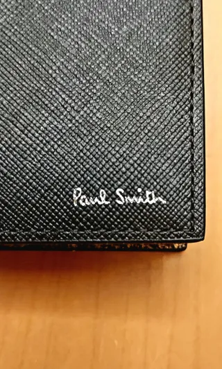 Portafoglio Paul Smith pelle nera disegno