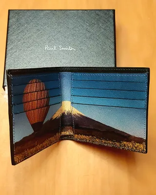 Portafoglio Paul Smith pelle nera disegno