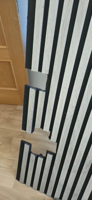 Panel palillería acústica madera