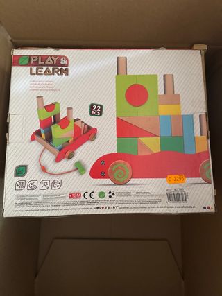 Tren de bloques de madera Play & Learn